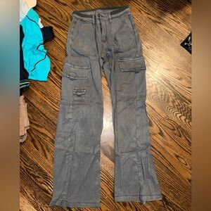 American Eagle Outfitters Stretch cargo Gray Pants 00